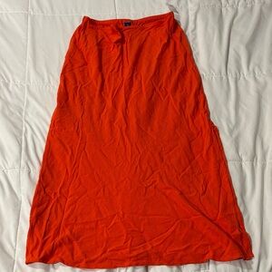 Old Navy Vibrant Orange Midi Skirt